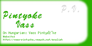 pintyoke vass business card
